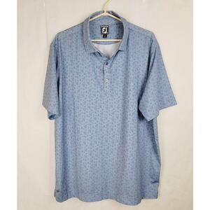 FootJoy blue pink floral polo shirt Size 2XL Golf Active Casual Preppy